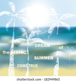 Perfect summer dream come true ocean tropical design