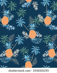 Whole pineapple pattern on a pastel blue background - Free Photo (0WEYr4) -  Noun Project