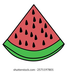 "Perfect for summer-themed designs, our watermelon vector is a sweet delight."