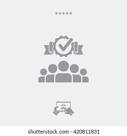 Perfect team flat icon