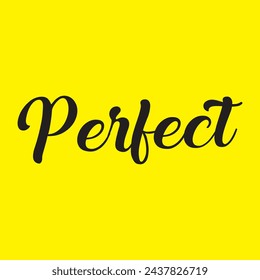 perfect text on yellow background.