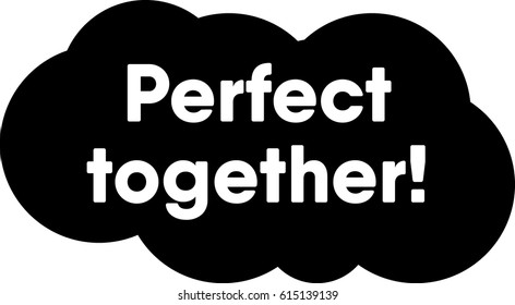 Perfect Together Party props for marriage, bachelor party, house party, event. vector illustration.