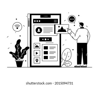 A perfect and trendy vector of ux design