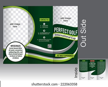 Perfect Tri Fold Golf Brochure 