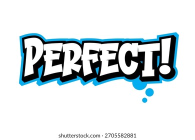 Perfekte Typografie Graffiti Comic-Stil