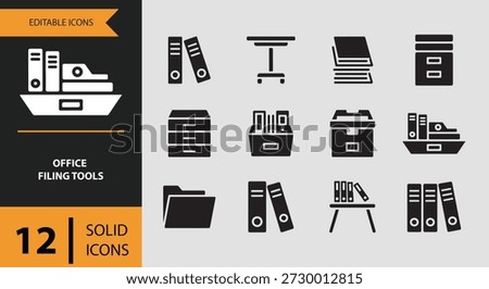 Perfect for UIUX designers developers administrators and content creators this Office Filing Tools icon set enhances office workflow design projects document organization interfaces and filing management platforms making them intuitive professional and visually appealing