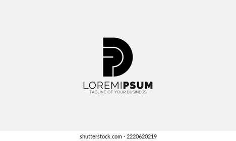 Perfect unique attractive stylish tech PD icon logo design