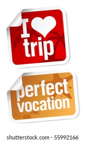 Juego perfecto de pegatinas de vacaciones