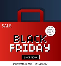 Perfect vector design of social media black friday sales banners suitable for your online business