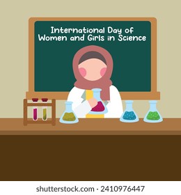 The perfect vector graphic for celebrating International Day of Women and Girls in Science is available here.