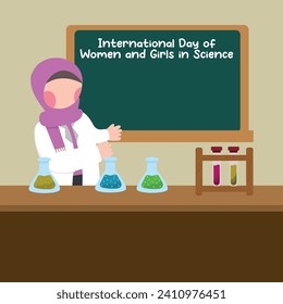 The perfect vector graphic for celebrating International Day of Women and Girls in Science is available here.