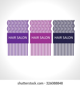 Perfect vector hair salon and haircut logo. Label, badge and design element