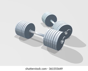 perfect vector isolated barbell