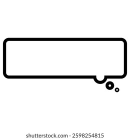 Perfect vector material for thought bubbles with rounded rectangles. Easy to use with black outlines and transparent design.