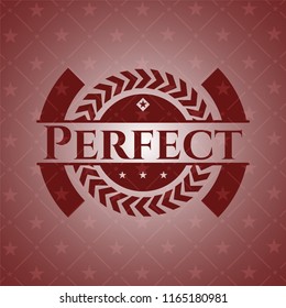 Perfect vintage red emblem