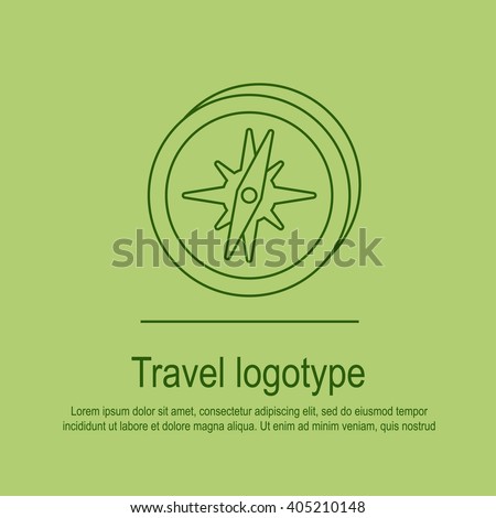 Perfect volume linear design icon or logotype of camping topic. Cool for apps, button, cards, logotype and identity. Cool volume compass for trip or hike