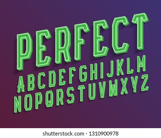 Perfect volumetric alphabet. Urban 3d font. Isolated english alphabet.