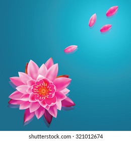 Perfect water Lilly vector eps10