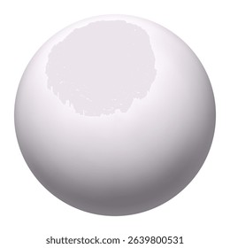 Perfect white sphere floating on a white background, representing global, futuristic concepts, ideal for technology, innovation, and abstract designs
