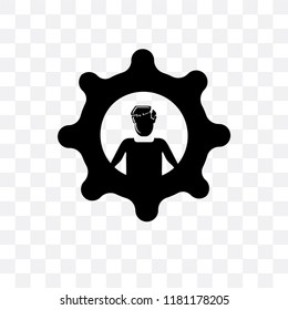 Perfect Worker vector icon isolated on transparent background, Perfect Worker logo concept
