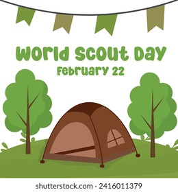 El perfecto diseño vectorial del Día Mundial del Scout para una celebración.