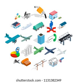 Perfecting icons set. Isometric set of 25 perfecting vector icons for web isolated on white background