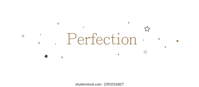 tarjeta de perfección sobre fondo blanco