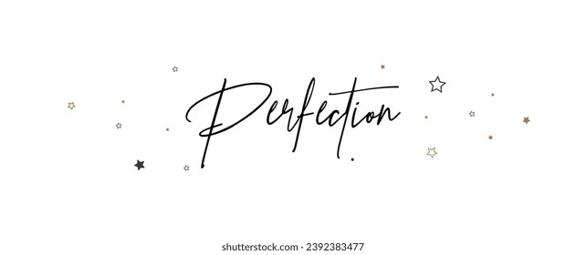 tarjeta de perfección sobre fondo blanco