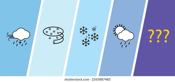 Perfection forecast of weather climate illustration