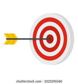 Perfection target icon. Flat illustration of perfection target vector icon for web