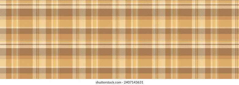 Perfection tartan check textile, hunter fabric pattern seamless. Table cloth vector background plaid texture in orange and light color.