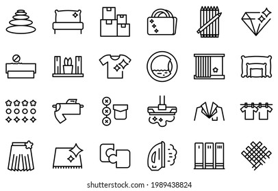 Perfectionism icons set. Outline set of perfectionism vector icons for web design isolated on white background