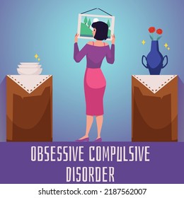 Perfectionism Obsessive Compulsive Disorder Poster Banner Stock Vector ...