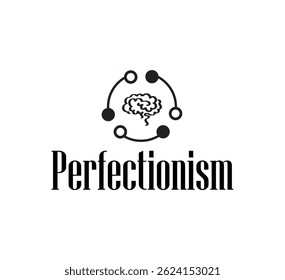 Texto de perfeccionismo sobre fondo blanco	