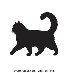 Perfectly Balanced Cat Silhouette - Professional Cat Vector File
