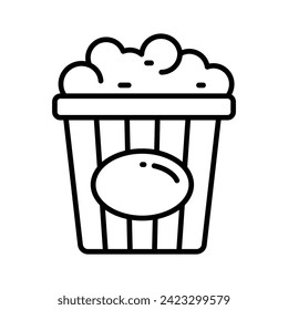 A perfectly design of popcorns pack vector icon, isolated on white background