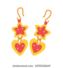 Perfectly designed earrings vector in modern style