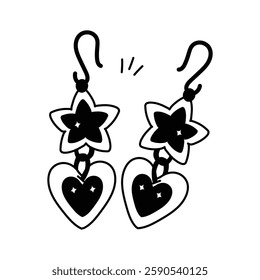 Perfectly designed earrings vector in modern style