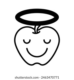 Perfectly designed icon of angel emoji, ready to use vector