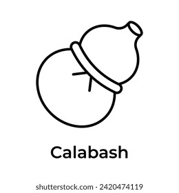 Perfectly designed icon of calabash ready to use in websites and mobile apps