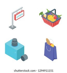 Perfectly designed online shopping icons is representing with a bundle of ecommerce and shopping elements in isometric vectors. Hold and use as per need. 