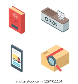 Perfectly designed online shopping icons is representing with a bundle of ecommerce and shopping elements in isometric vectors. Hold and use as per need. 