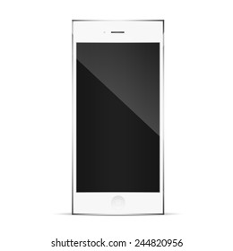 Perfectly detailed modern smart phone isolation vector