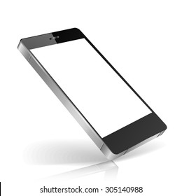 Perfectly detailed modern smart phone isolation vector
