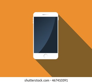 Perfectly detailed modern smart phone. Realistic Mobile phone icon,  logo, app, UI - vector illustration