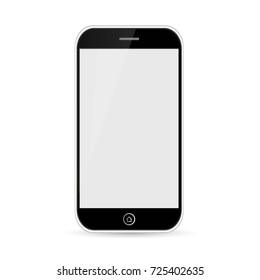 Perfectly detailed modern smart phone isolation vector