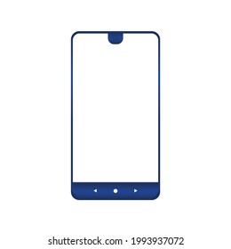 Perfectly detailed modern smartphone.  Flat style. vector illustration. Cell Phone Vector Icon