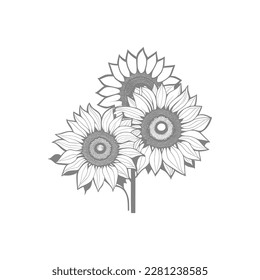 Perfectly Flower crafted for coloring book pages for adults. The intricate black and white lines will add a touch of elegance to your wedding invitations, branding, boutique logos, labels,