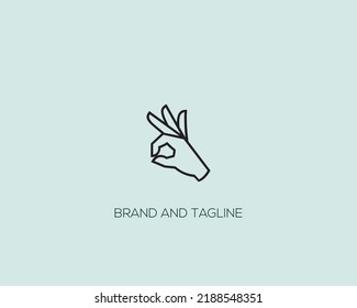 Perfectly ok hand symbol vector graphics