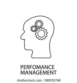 perfomance management line icon